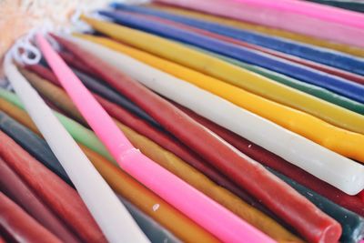 Full frame shot of colorful colored pencils