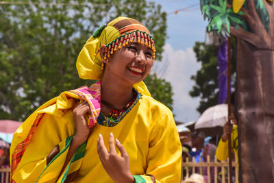 Portrait of smiling young woman