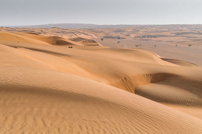 Scenic view of desert against sky