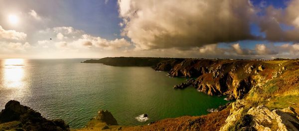 Panoramic view of sea against sky