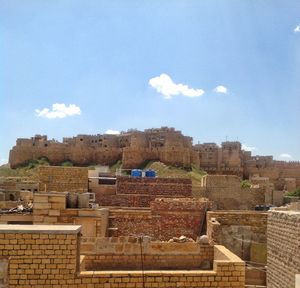 Low angle view of building against sky