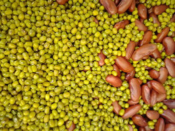 High angle view of vegetables for sale at market