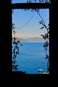 Close-up of sea against sky