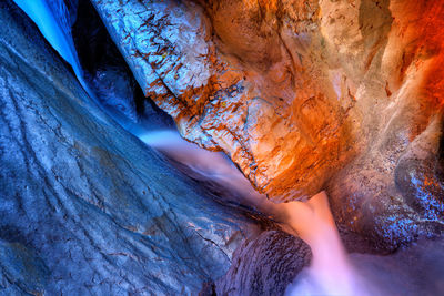 High angle view of trummelbach falls