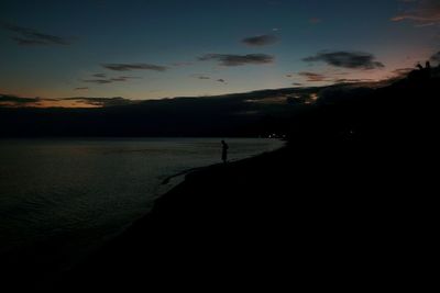 Scenic view of sunset over sea