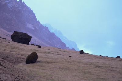 Scenic view of mountain against sky