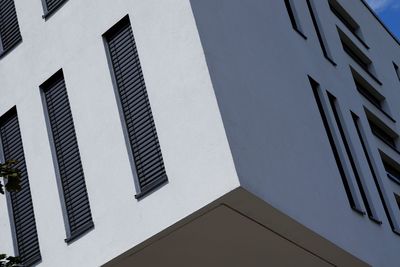 Low angle view of modern building against sky