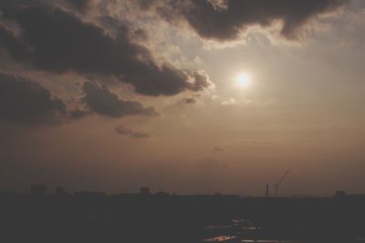 View of cloudy sky at sunset