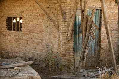 Old weathered wall of building