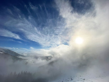 Low angle view of clouds in sky