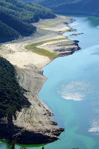 High angle view of sea shore