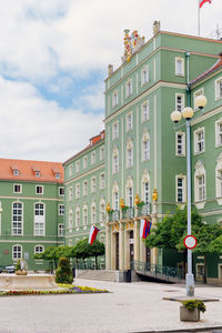 Buildings against sky in city