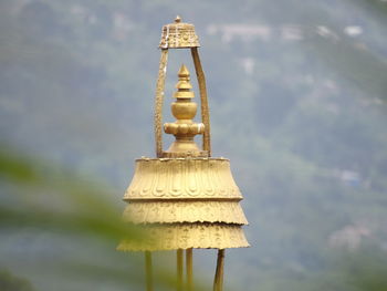 Close-up of column against sky