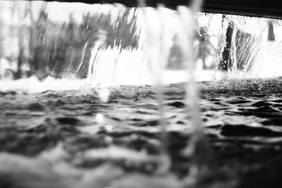 Close-up of water splashing on surface