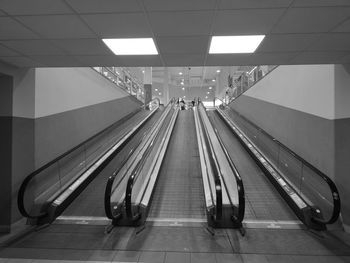 View of escalator