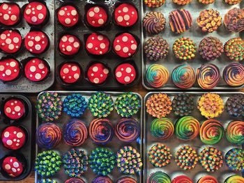 Full frame shot of multi colored candies for sale