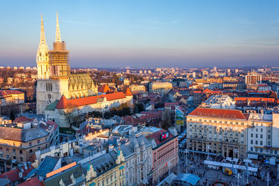 View of zagreb from above