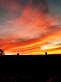 Scenic view of dramatic sky during sunset