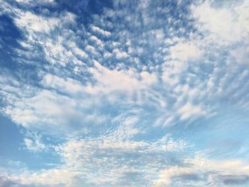 Low angle view of clouds in sky