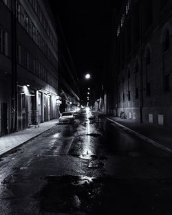 Night view of illuminated street at night