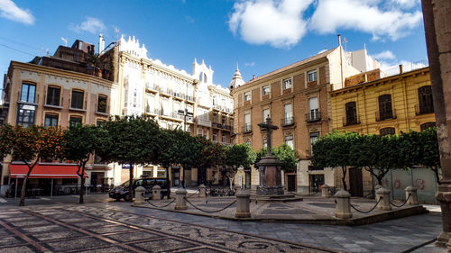 Buildings against sky in city