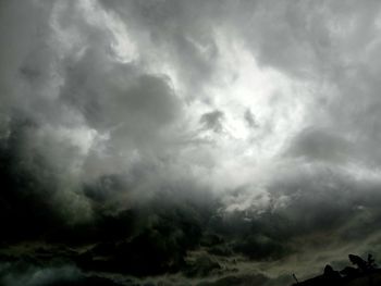 Low angle view of storm clouds in sky