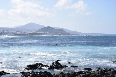 Scenic view of sea against sky