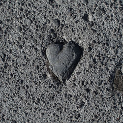 High angle view of heart shape