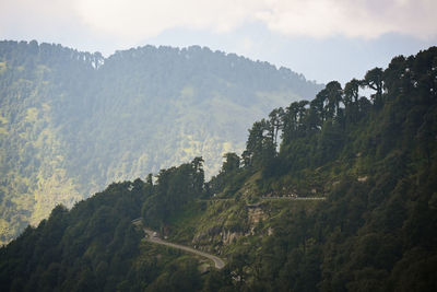 Panoramic view of mountains against sky