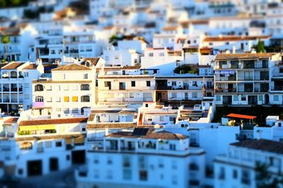 Tilt-shift image of residential district