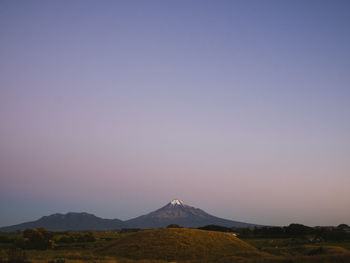 Taranaki against clear sky