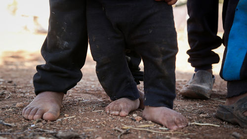 Difficult conditions in which refugee children live, which caused the spread of cholera in  syria.