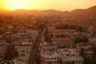 Cityscape at sunset