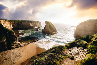 Panoramic view of sea against sky