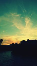 Silhouette of trees at sunset