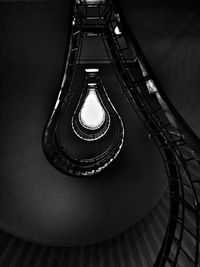 Low angle view of spiral staircase of building