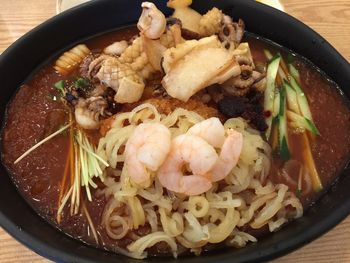 Close-up of served food