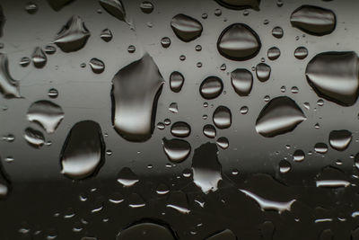 Full frame shot of wet glass