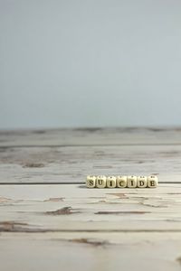 Close-up of coins on table