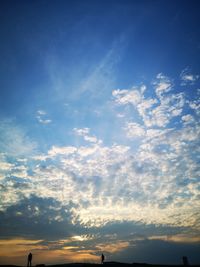 Low angle view of sky during sunset