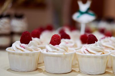 Close-up of cake on table