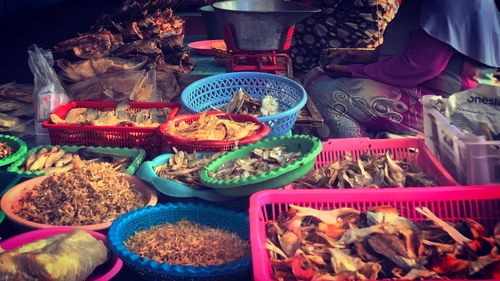 Various vegetables for sale in market