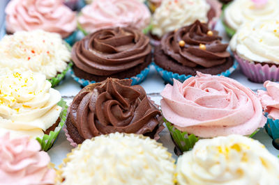 Close-up of cupcakes