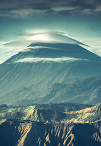 Semeru with lenticular clouds