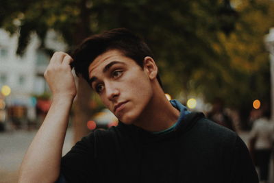 Close-up portrait of young man