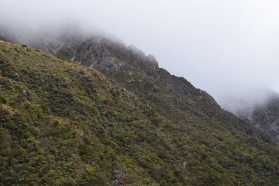 Scenic view of rocky mountains against sky