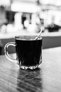 Close-up of drink on table