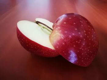 Close-up of apple on table