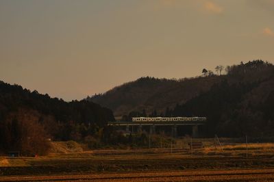 Scenic view of landscape against clear sky