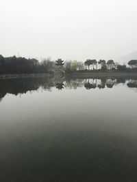 Scenic view of calm lake